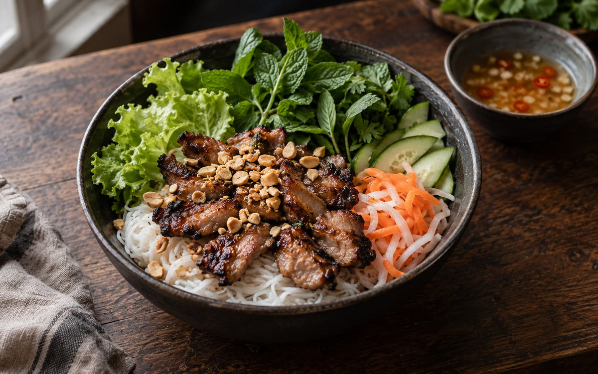 Bún thịt nướng, illustrasjonsfoto