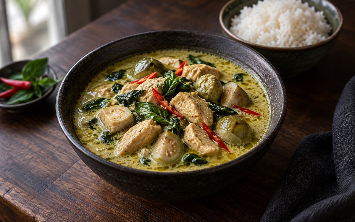 Grønn curry, illustrasjonsfoto