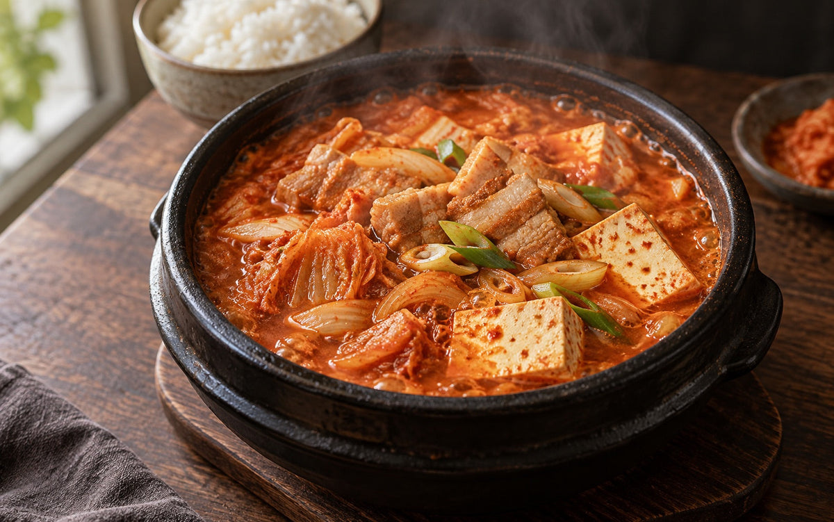 Kimchi-jjigae, illustrasjonsfoto