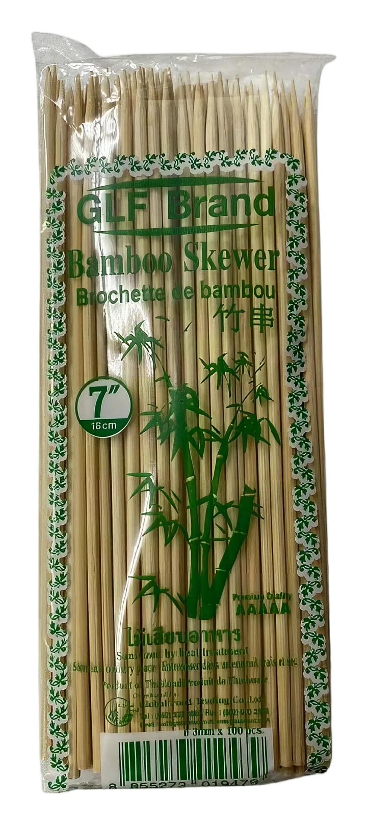 Bamboo skewer 7″ 18cm 100x100pcs TH