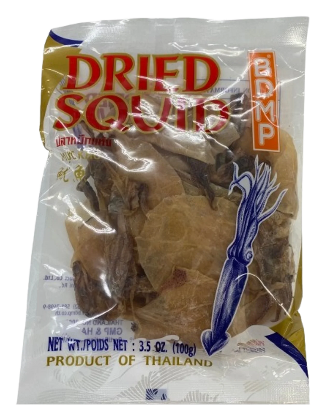 BDMP Dried glassy squid 2.5inch 25x100g TH