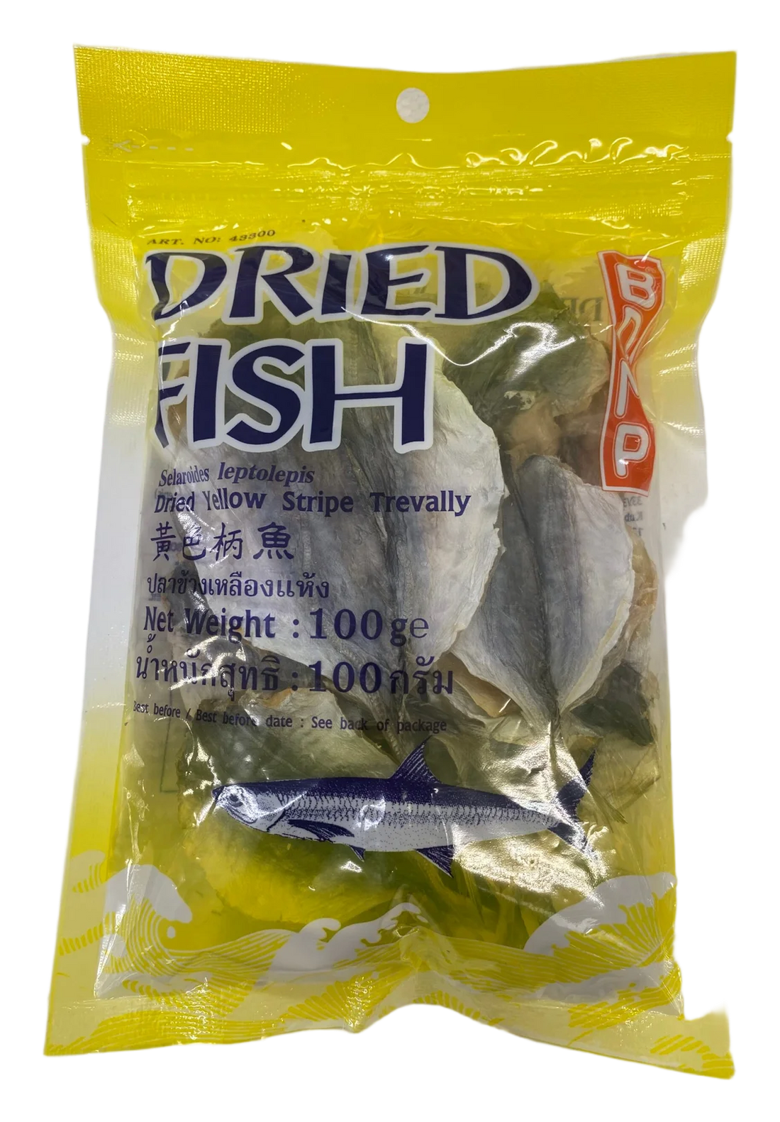 BDMP Dried yellow stripe trevally 25x100g TH