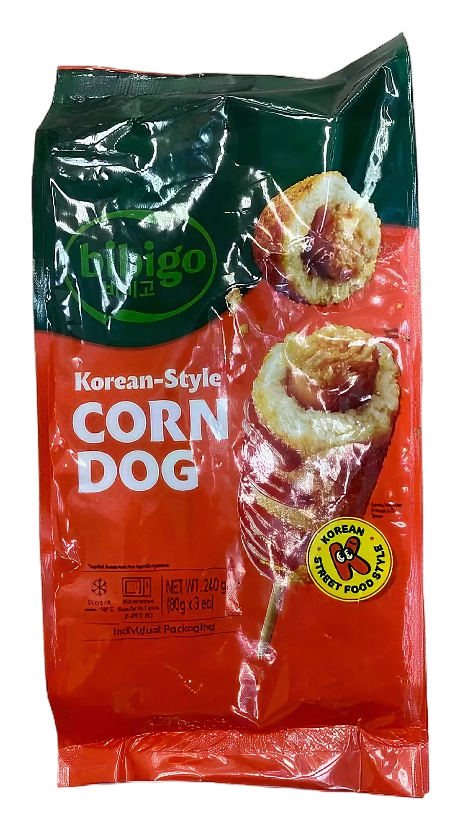 BIBIGO Crispy corn dog plant based 12x240g KR
