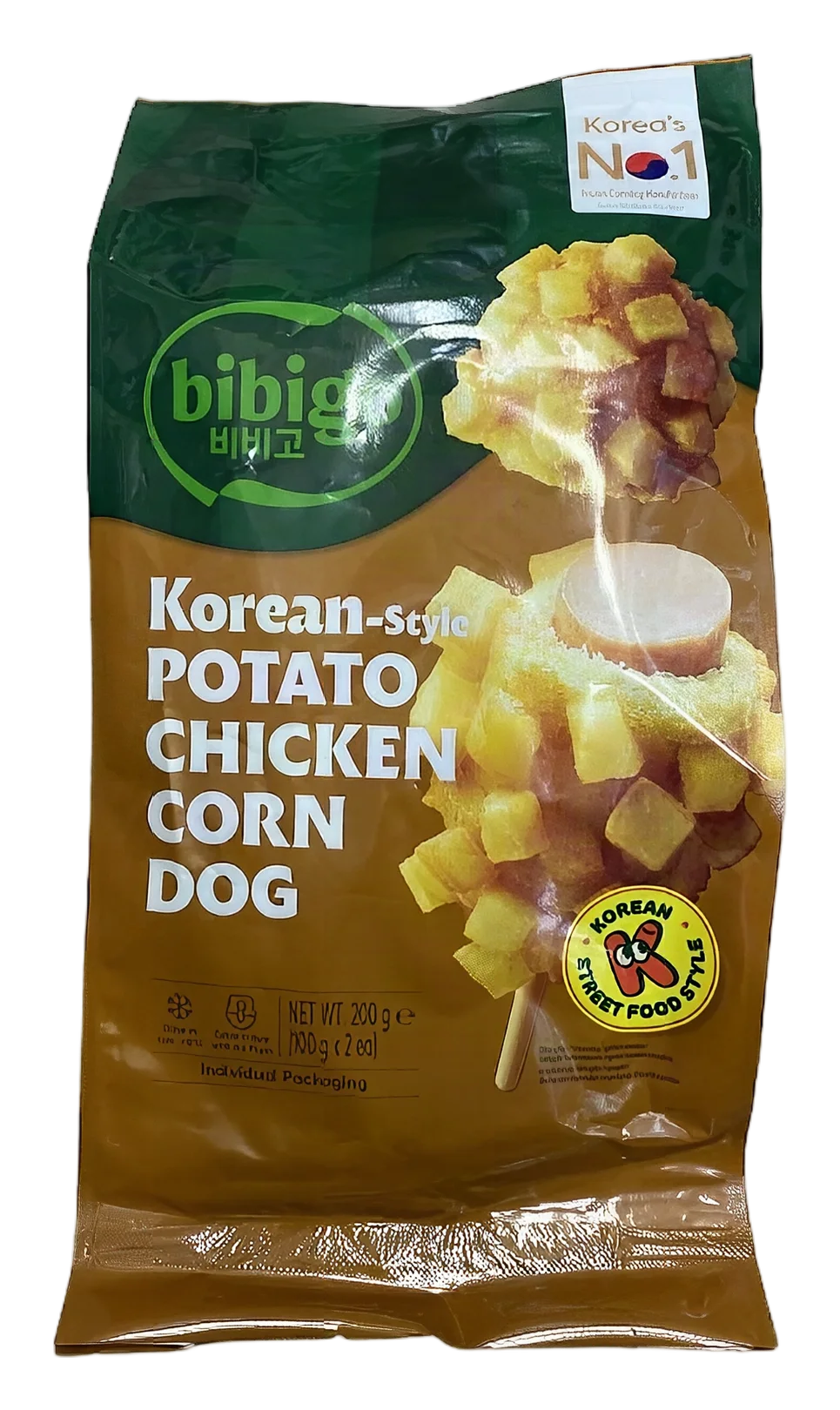 BIBIGO Potato Chicken corn dog 12x200g KR
