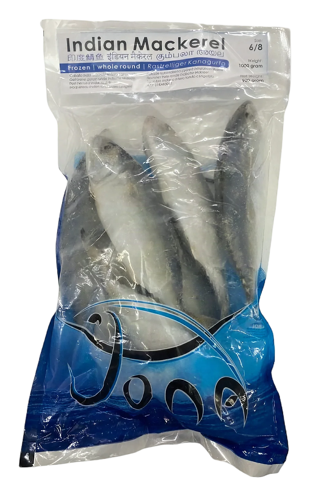 BNS. Indian Mackerel whole 10x1kg (6/8) VN