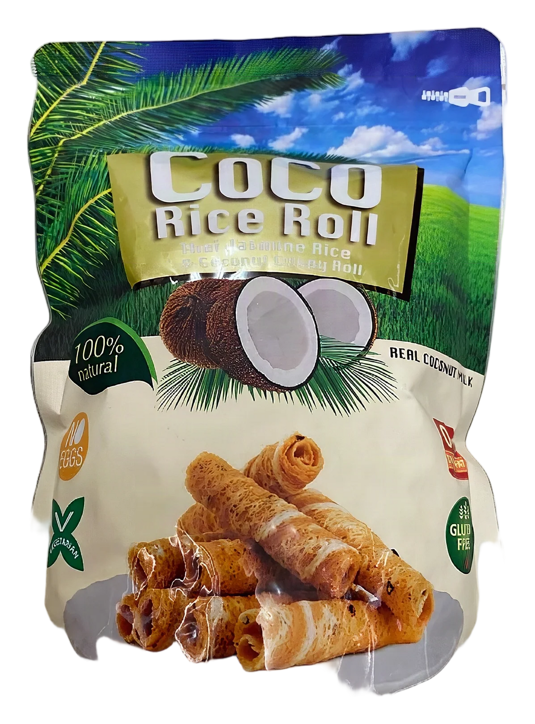 COCO Crispy rice roll coconut Fl. 12x100g TH
