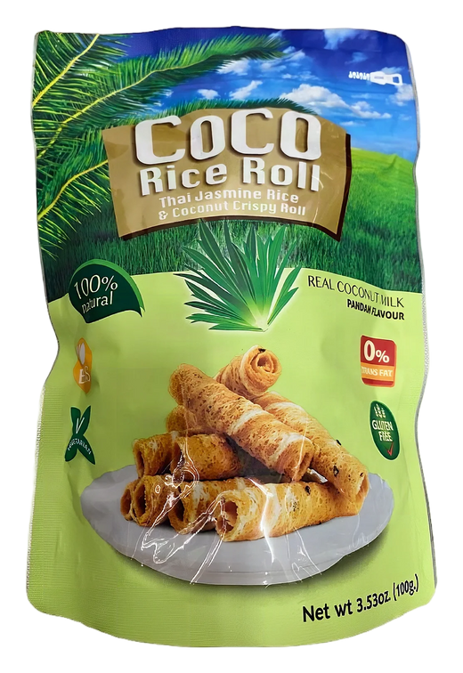 COCO Crispy rice roll Pandan Fl. 12x100g TH
