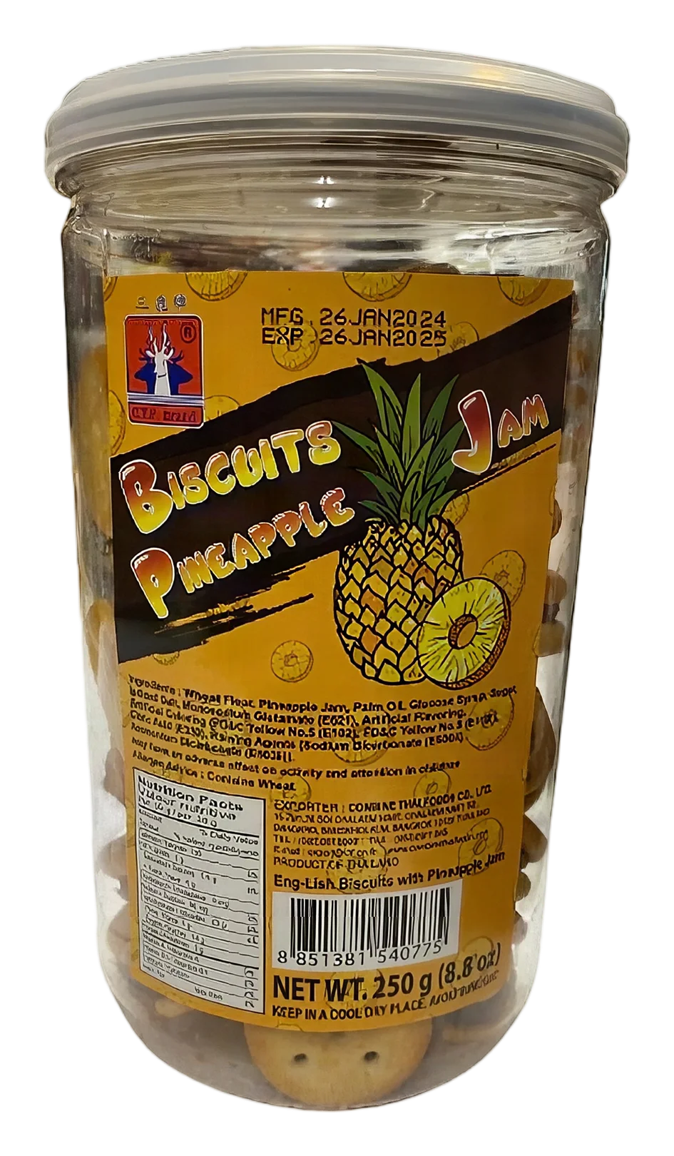 CTF Biscuit pineapple jam 24x250g TH