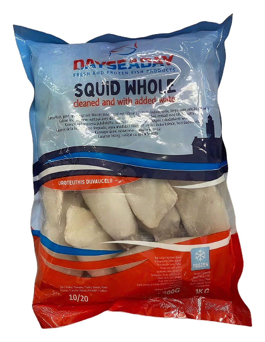 Dayseaday Squid whole cleaned 10/20 10x1kg