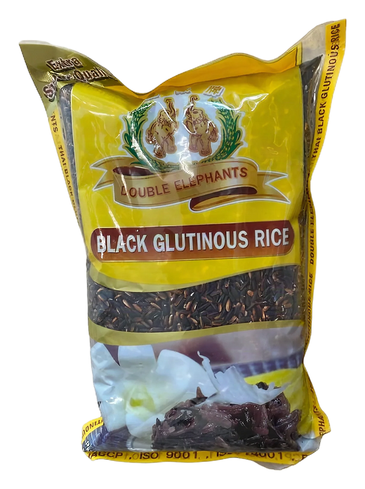 Double Elephants black glutinous rice 12x1kg TH