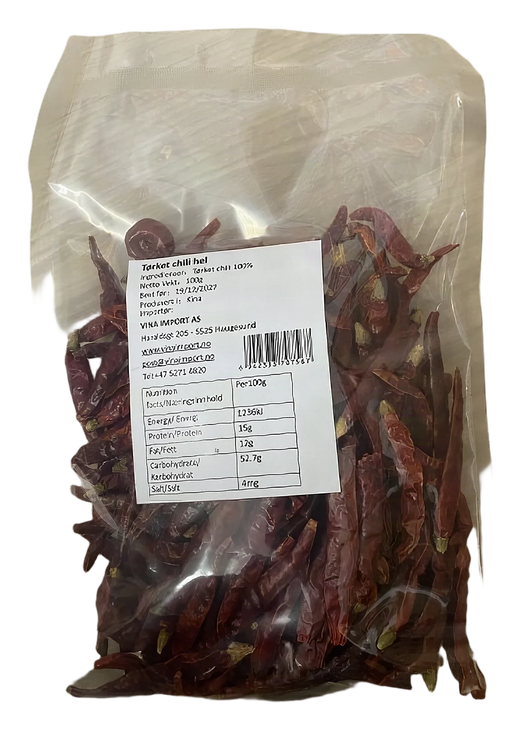 Dried whole chili small 50x100g CN