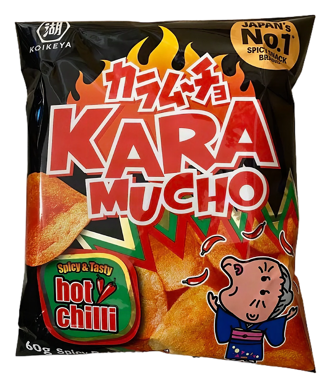 KOIKEYA Karamucho chips – Hot chili FLAT 12x60g VN