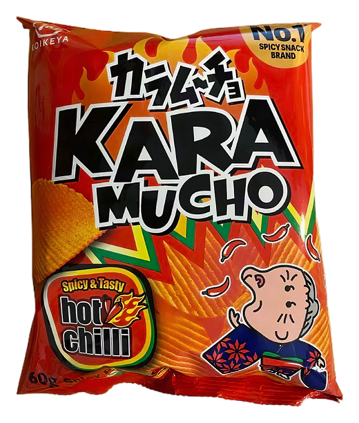 KOIKEYA Karamucho chips hot chili RIDGE 24x40g VN
