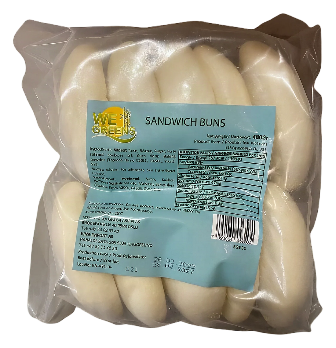 WeGreen Sandwich bun16x10x48g. VN