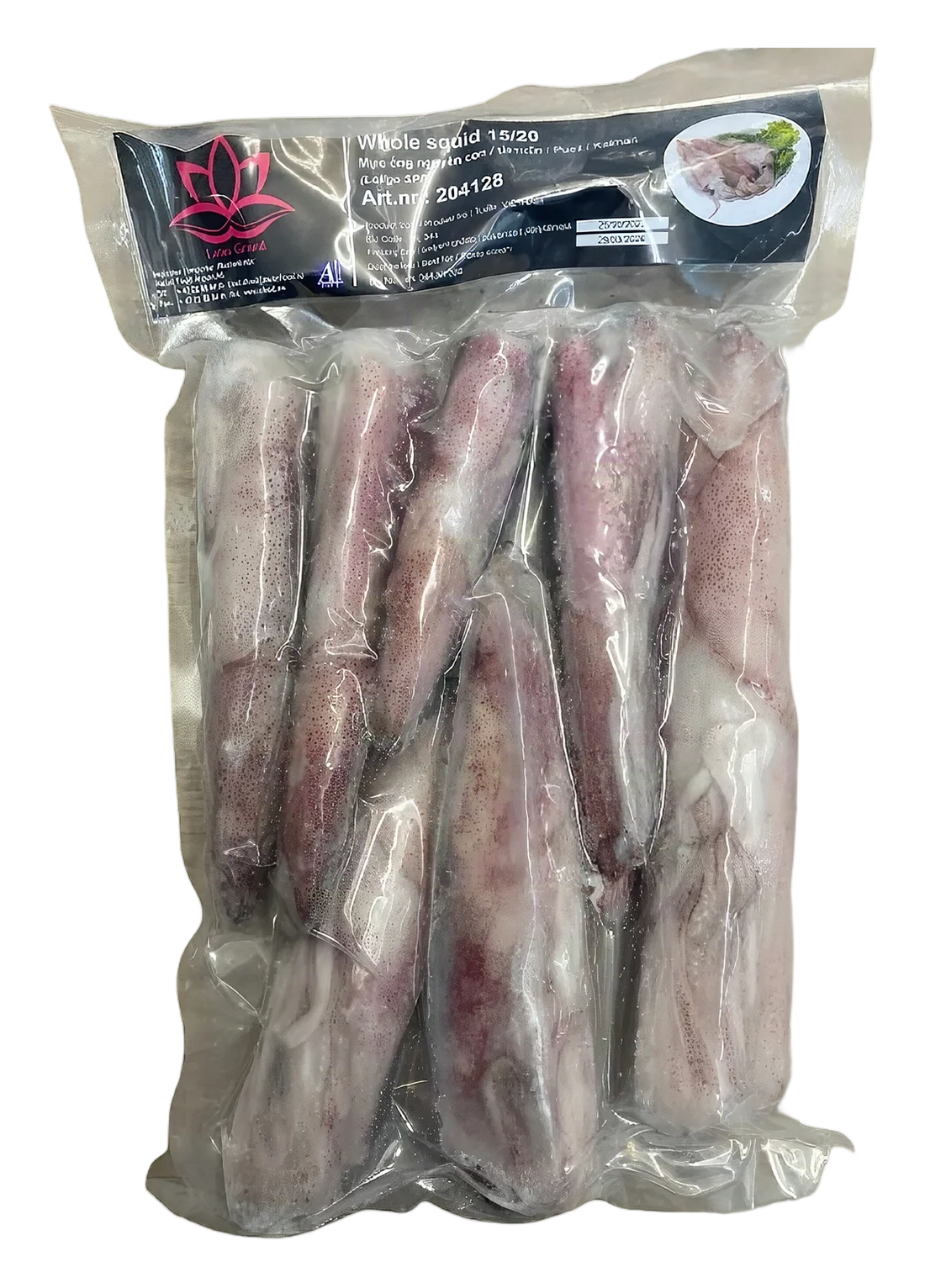LOTUS Whole squid cleaned L:10-15cm 10x1kg VN