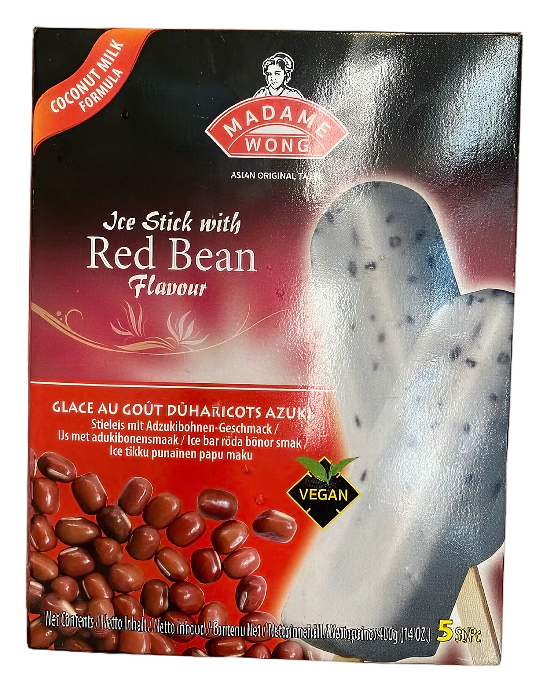 Madame Wong Ice bar – Red bean 6x(5x80g) TH