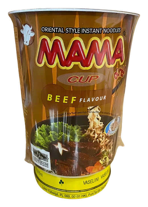 MAMA Instant noodle beef flavour CUP  12x70g TH