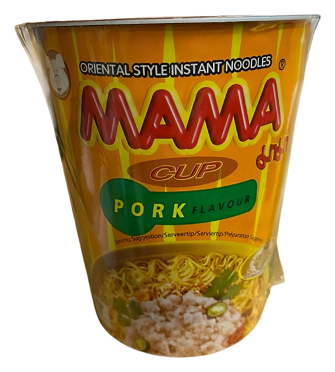 MAMA Instant noodle Pork flavour CUP12x70g TH