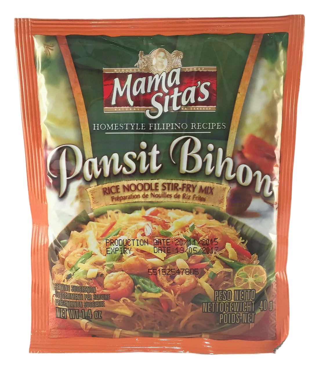 MAMASITAS Rice noodle stirfry – PANSIT 24x40g PH