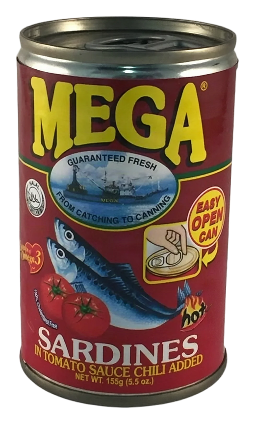MEGA Sardines in Tomato Sauce with Chili 48x155g PH