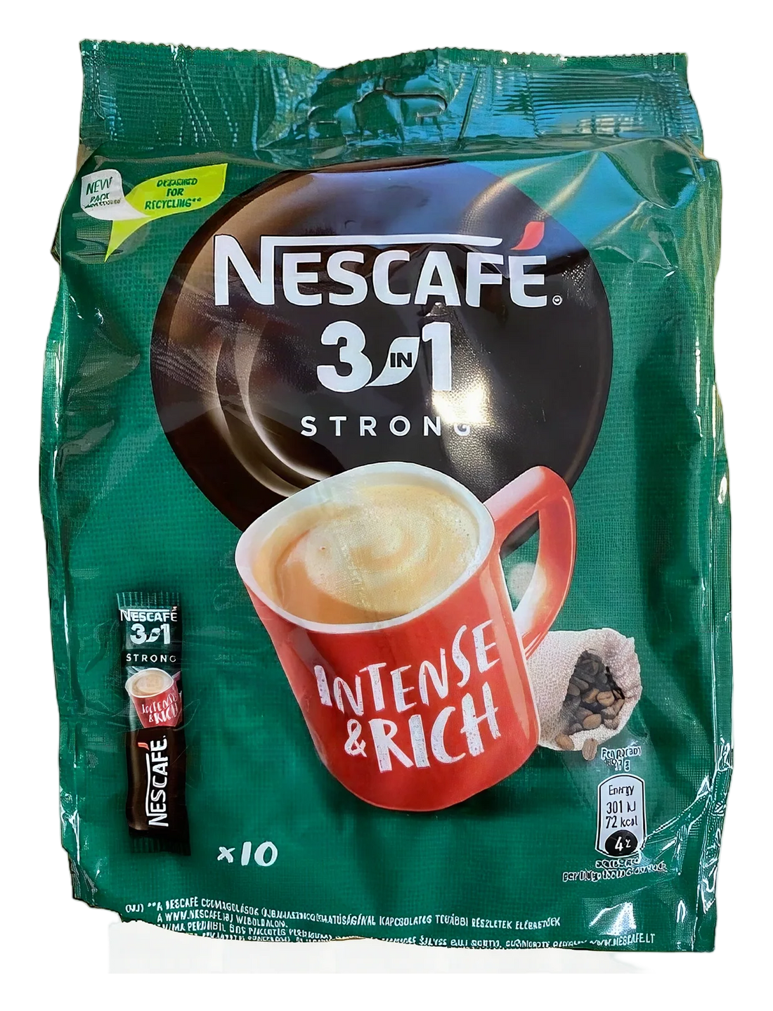 NESCAFE Strong instant coffee 3in1 Green 18x(10x17g)