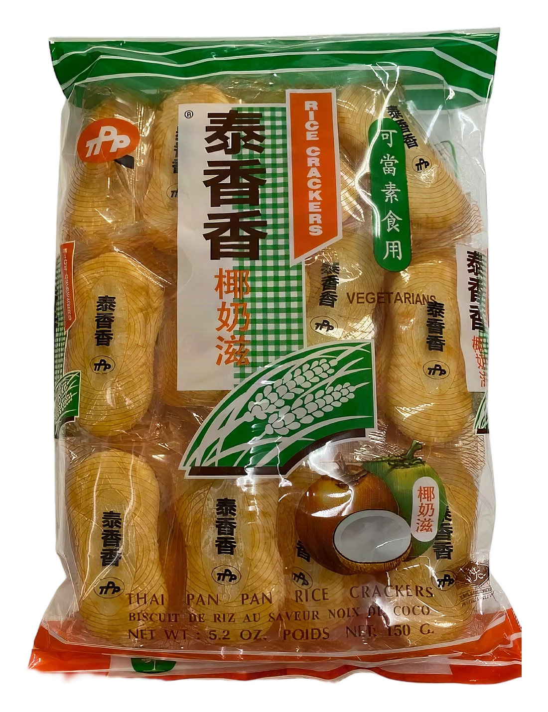 PAN PAN Rice Coconut Crackers 20x150g TH