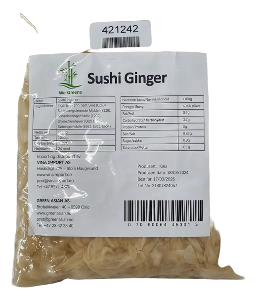 WeGreen Sushi ginger sliced 10×1,5kg CN